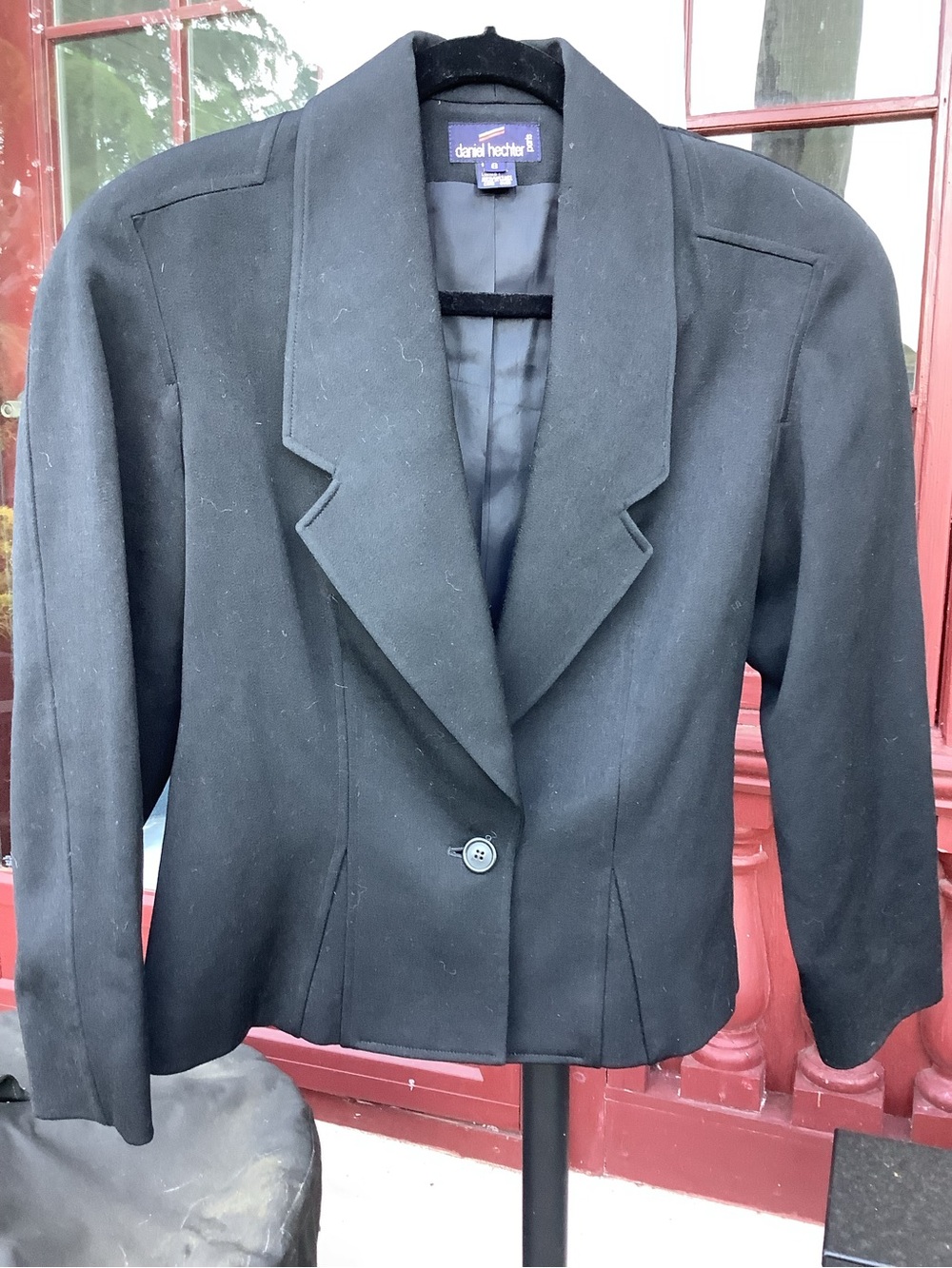 Daniel Hechter Black Single-Button Tailored Blazer